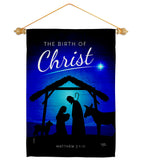 Birth Of Christ - Nativity Winter Vertical Impressions Decorative Flags HG114250 Made In USA