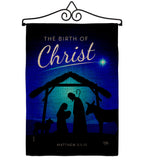 Birth Of Christ - Nativity Winter Vertical Impressions Decorative Flags HG114250 Made In USA