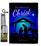 Birth Of Christ - Nativity Winter Vertical Impressions Decorative Flags HG114250 Made In USA