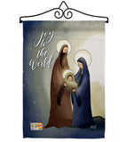 Joy To The World - Nativity Winter Vertical Impressions Decorative Flags HG137132 Made In USA