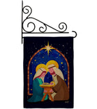 Birth Of Jesus - Nativity Winter Vertical Impressions Decorative Flags HG137358 Made In USA