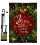 Jesus is the Reason - Nativity Winter Vertical Impressions Decorative Flags HG191059 Made In USA