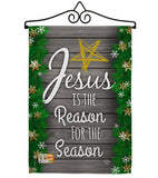 Jesus is the Reason for the Season - Nativity Winter Vertical Impressions Decorative Flags HG191076 Made In USA