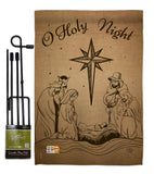 Holy Night - Nativity Winter Vertical Impressions Decorative Flags HG191078 Made In USA