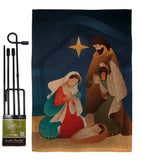 Holy Night - Nativity Winter Vertical Impressions Decorative Flags HG192260 Made In USA