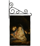 Holy Night - Nativity Winter Vertical Impressions Decorative Flags HG192323 Made In USA