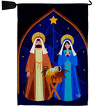 Nativity of Jesus - Nativity Winter Vertical Impressions Decorative Flags HG192687 Made In USA