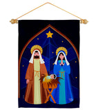 Nativity of Jesus - Nativity Winter Vertical Impressions Decorative Flags HG192687 Made In USA