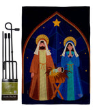 Nativity of Jesus - Nativity Winter Vertical Impressions Decorative Flags HG192687 Made In USA