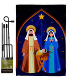 Nativity of Jesus - Nativity Winter Vertical Impressions Decorative Flags HG192687 Made In USA