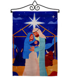 King Is Born - Nativity Winter Vertical Impressions Decorative Flags HG192703 Made In USA