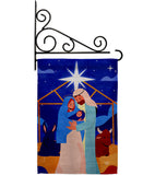 King Is Born - Nativity Winter Vertical Impressions Decorative Flags HG192703 Made In USA