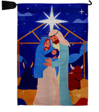 King Is Born - Nativity Winter Vertical Impressions Decorative Flags HG192703 Made In USA