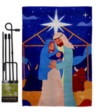 King Is Born - Nativity Winter Vertical Impressions Decorative Flags HG192703 Made In USA