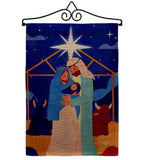 King Is Born - Nativity Winter Vertical Impressions Decorative Flags HG192703 Made In USA