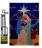 King Is Born - Nativity Winter Vertical Impressions Decorative Flags HG192703 Made In USA