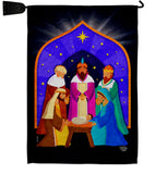 3 Wise Kings - Nativity Winter Vertical Impressions Decorative Flags HG192705 Made In USA