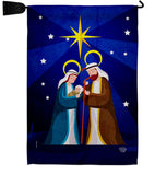 Birth Of King - Nativity Winter Vertical Impressions Decorative Flags HG192710 Made In USA