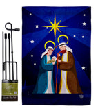 Birth Of King - Nativity Winter Vertical Impressions Decorative Flags HG192710 Made In USA