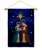 Birth Of King - Nativity Winter Vertical Impressions Decorative Flags HG192710 Made In USA