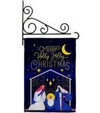 Merry Nativity Family - Nativity Winter Vertical Impressions Decorative Flags HG192712 Made In USA