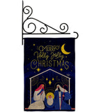 Merry Nativity Family - Nativity Winter Vertical Impressions Decorative Flags HG192712 Made In USA