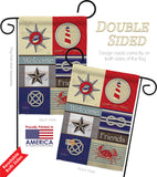 Shoreline Collage - Nautical Coastal Vertical Impressions Decorative Flags HG107001 Made In USA