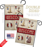 Sailing Collage - Nautical Coastal Vertical Impressions Decorative Flags HG107003 Made In USA