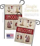 Sailing Collage - Nautical Coastal Vertical Impressions Decorative Flags HG107003 Made In USA