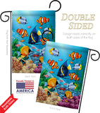 Coral Life - Nautical Coastal Vertical Impressions Decorative Flags HG107030 Made In USA
