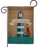 Lighthouse & Sailboat - Nautical Coastal Vertical Impressions Decorative Flags HG107046 Made In USA