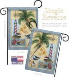 Lighthouse Letters - Nautical Coastal Vertical Impressions Decorative Flags HG107052 Made In USA