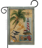 Lighthouse Letters - Nautical Coastal Vertical Impressions Decorative Flags HG107052 Made In USA