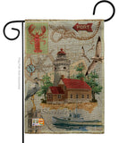 Seaside Lighthouse - Nautical Coastal Vertical Impressions Decorative Flags HG107053 Made In USA