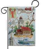 Seaside Lighthouse - Nautical Coastal Vertical Impressions Decorative Flags HG107053 Made In USA