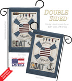 Welcome Aboard - Nautical Coastal Vertical Impressions Decorative Flags HG107054 Made In USA
