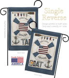 Welcome Aboard - Nautical Coastal Vertical Impressions Decorative Flags HG107054 Made In USA