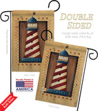 Patriotic Lighthouse - Nautical Coastal Vertical Impressions Decorative Flags HG107056 Made In USA