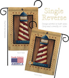 Patriotic Lighthouse - Nautical Coastal Vertical Impressions Decorative Flags HG107056 Made In USA