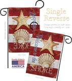 Welcome to the Shore - Nautical Coastal Vertical Impressions Decorative Flags HG107058 Made In USA