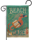 Seahorse Beach Hair - Nautical Coastal Vertical Impressions Decorative Flags HG107061 Made In USA