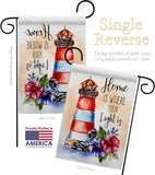 Home Is Light - Nautical Coastal Vertical Impressions Decorative Flags HG107071 Made In USA