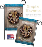Welcome Breeze Wreath - Nautical Coastal Vertical Impressions Decorative Flags HG137138 Made In USA