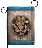 Welcome Breeze Wreath - Nautical Coastal Vertical Impressions Decorative Flags HG137138 Made In USA