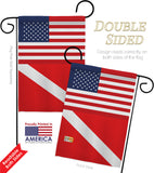 US Divers Flag - Nautical Coastal Vertical Impressions Decorative Flags HG140866 Made In USA