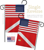 US Divers Flag - Nautical Coastal Vertical Impressions Decorative Flags HG140866 Made In USA