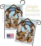 Sail Away Seagull - Nautical Coastal Vertical Impressions Decorative Flags HG192619 Made In USA