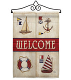 Sailing Collage - Nautical Coastal Vertical Impressions Decorative Flags HG107003 Made In USA