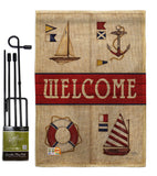 Sailing Collage - Nautical Coastal Vertical Impressions Decorative Flags HG107003 Made In USA