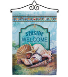 Seaside Shells - Nautical Coastal Vertical Impressions Decorative Flags HG107005 Made In USA